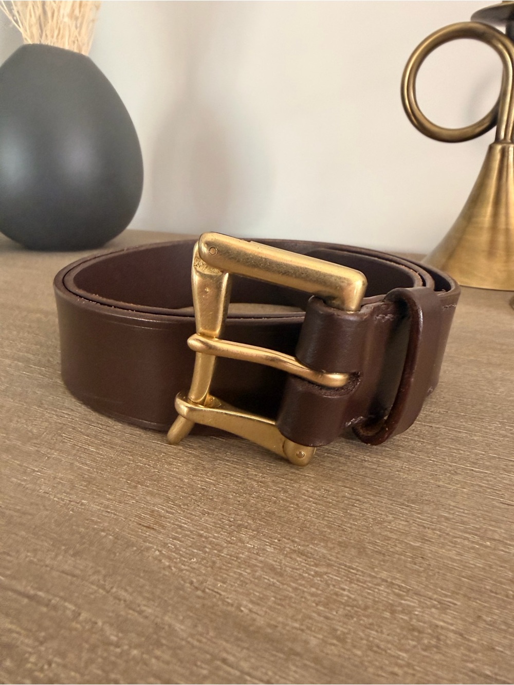 Sedgwick bridle leather belt  - fireman's quick release buckle.